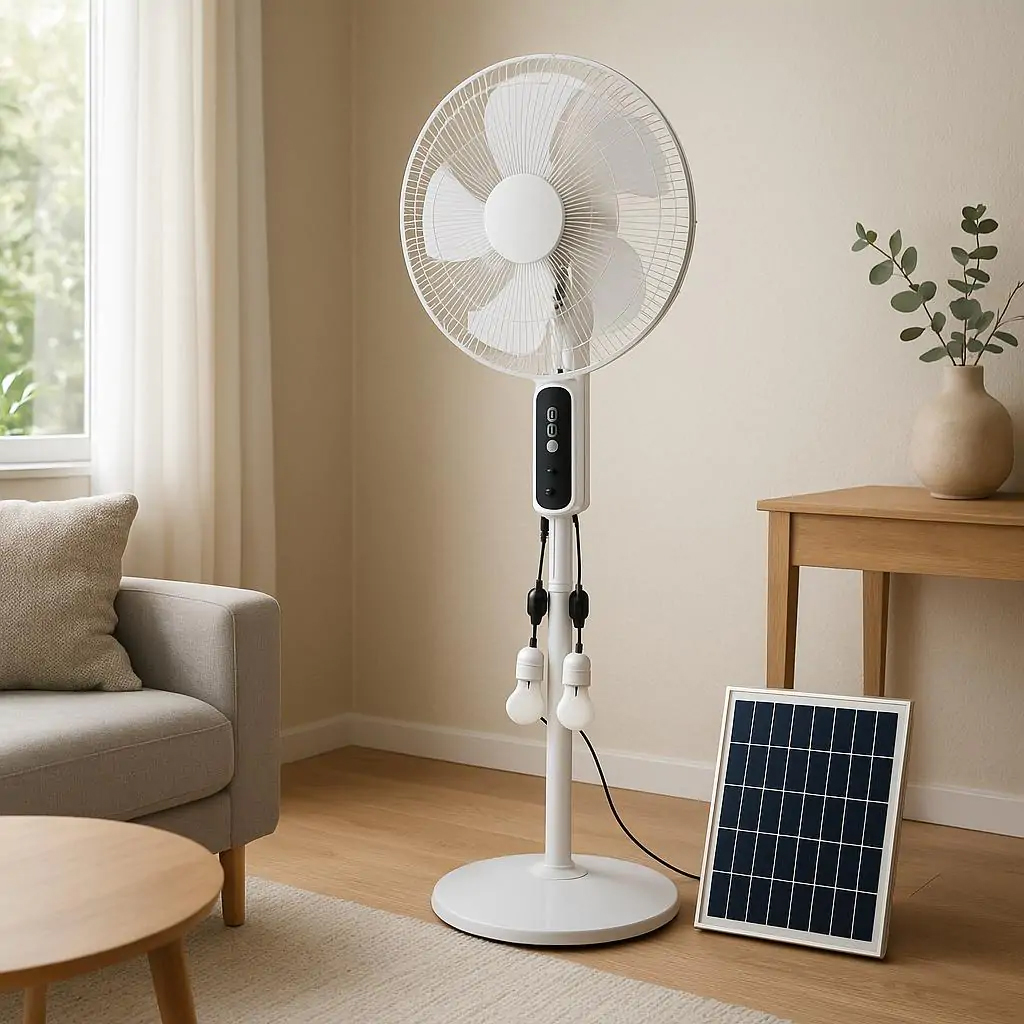 Miniatura 2 de Ventilador Pie Recarcable Panel Solar